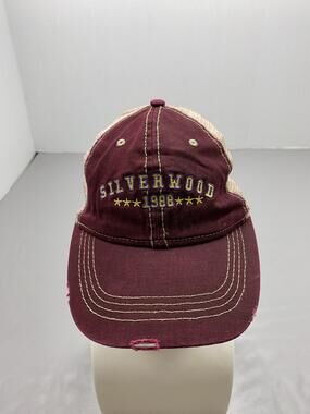 Hat Cap Strap Back One Size Red Silverwood Trucker Hat Mens Adjustable Mesh